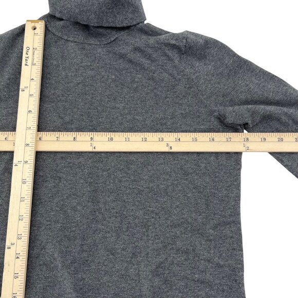 Talbots Petites Women's Gray Turtleneck Sweater M P Cotton Blend Long Sleeve - Picture 4 of 6